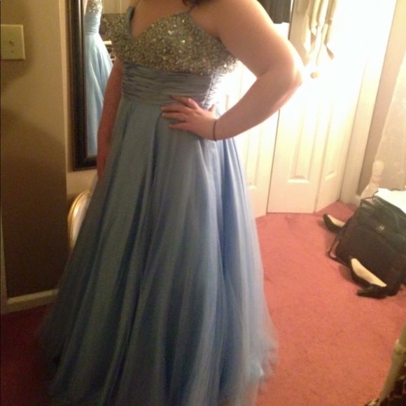 David's Bridal Dresses & Skirts - Cinderella Blue Prom Dress